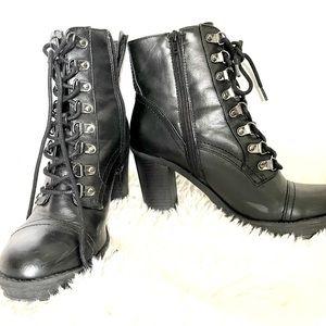 Heeled Combat Boots